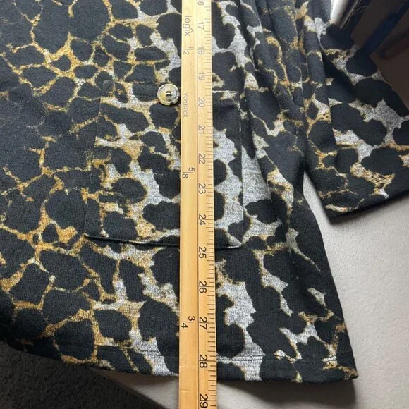 Ali Miles Med Animal Print Cowl Neck Tunic Top Long Sleeves Lagenlook - Picture 8 of 14